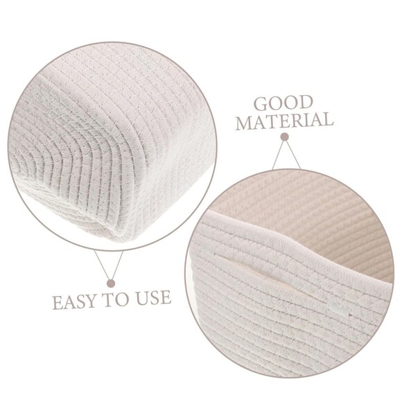 Cotton Rope Baskets for Shelves Storage, Cube Shelf Closet Storage Bins Set of 2 - Picture 7 of 7